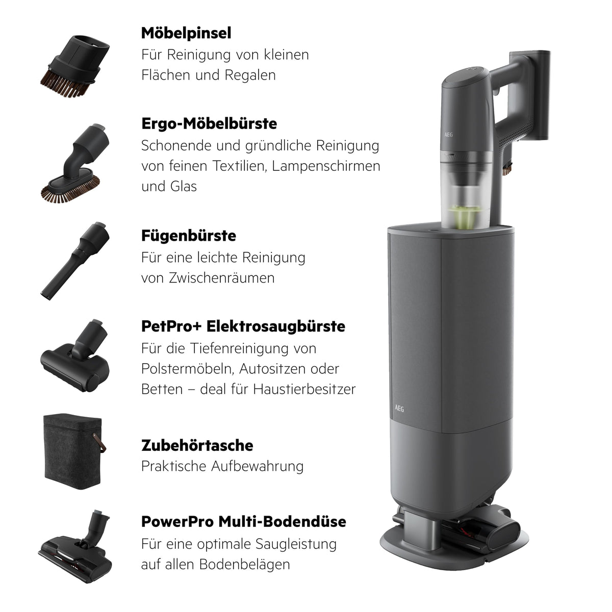 AEG Ultimate 7000 GEN2 Akku Staubsauger, ETM Testsieger, AP72UB21ES