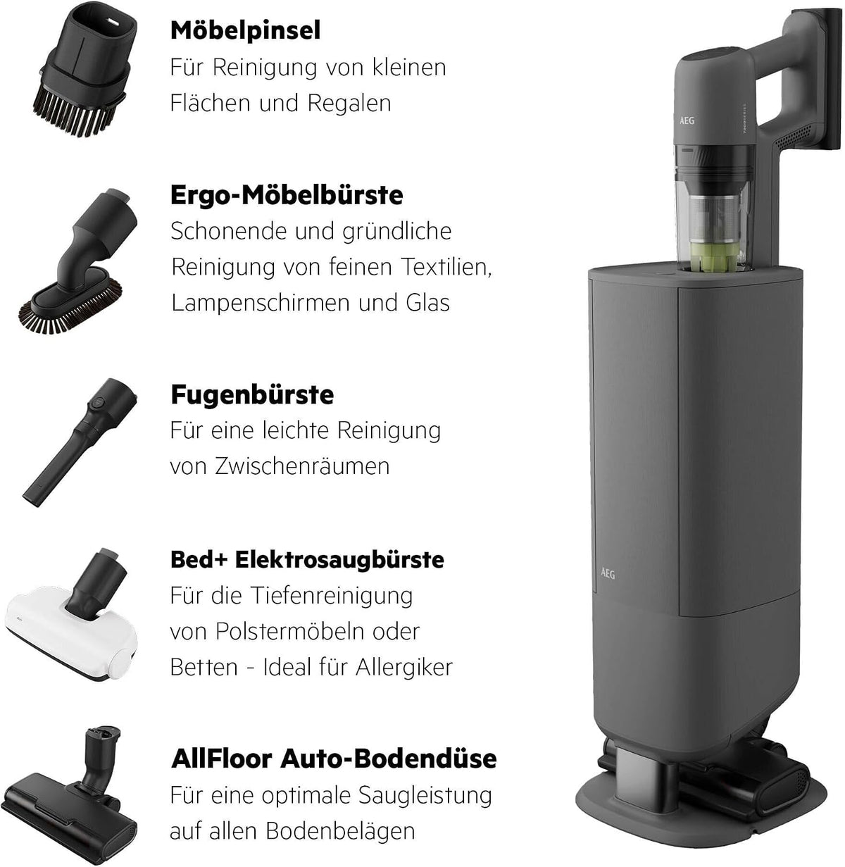 AEG Ultimate 7000 GEN2 Akku Staubsauger, ETM Testsieger, AP72UB21ES